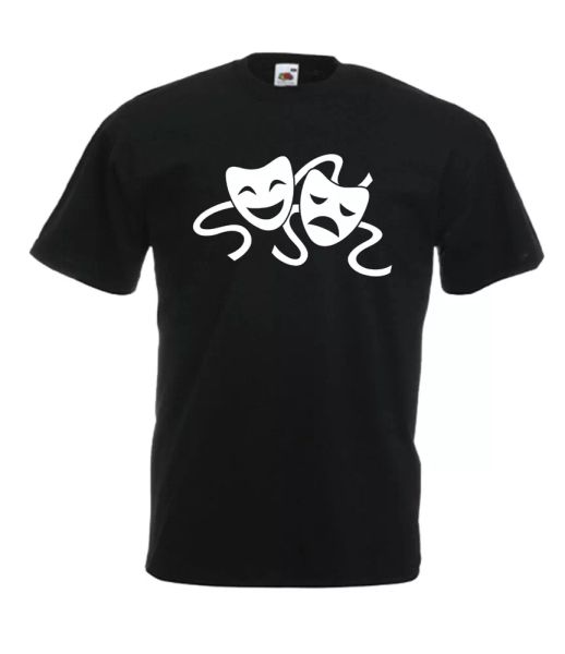 

drama mask movie xmas gift idea mens women t shirts multi-color s-2xl, White;black