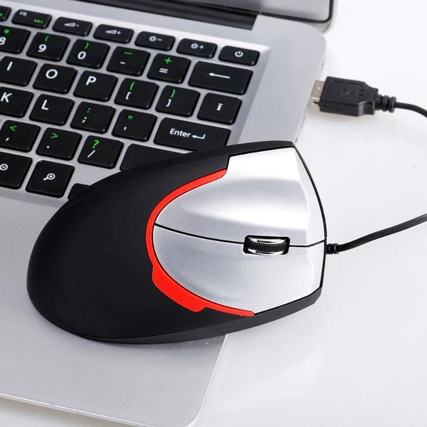 

vertical wired mouse ergonomic optical 3 key gaming office for pc /lapblack mice