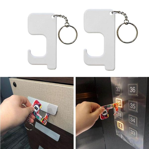 

10pcs blank sublimation heat transfer keyring zero touch hand mdf key chain x7ya keychains, Silver