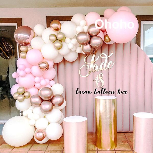 

ohoho pastel air balloon garland arch kit baby shower girl princesas christening baptism birthday party decoration accessories
