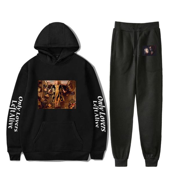 

men's tracksuits only lovers left alive sweatshirt sets u.s. drama fashion casual winter sport stylish hoodies+joggers pants autumn spr, Gray