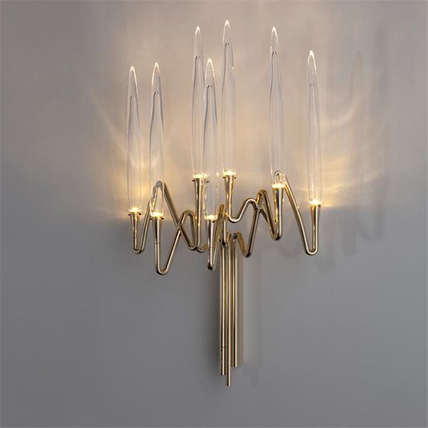 

wall lamps post modern creative crystal bars luxury living room background bedside designer model soft sconces lights