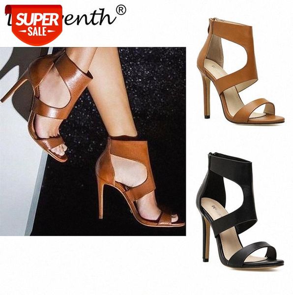 

zi ling deleventh women's shoes stiletto hollow high-heeled sandals #xd7f, Black