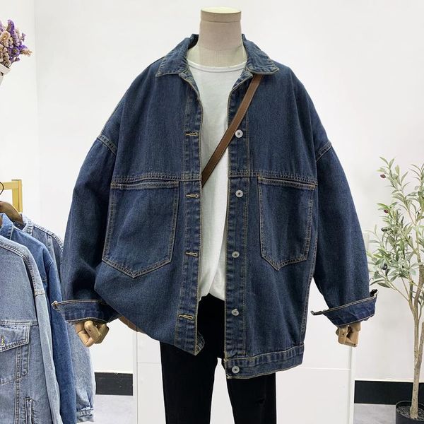 

women's jackets vintage blue denim coat women oversized korean loose spring lady tooling outwear big pocket casual basic jacket jaqueta, Black;brown