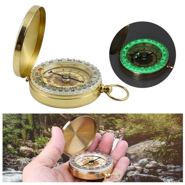 

outdoor gadgets luminous camping compass glow in the dark survival gear tool pocket watch for hiking climbing travel