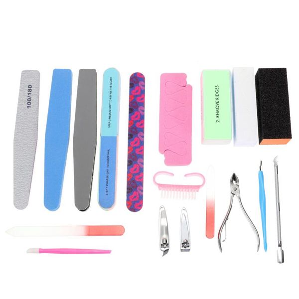 

nail art kits 18pcs tools set shop polishing kit files cuticle fork