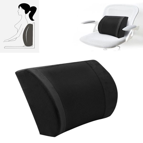 

cushion/decorative pillow car seat office massage cushion memory foam chair back support pad breathable waist protect orthopedic hm007