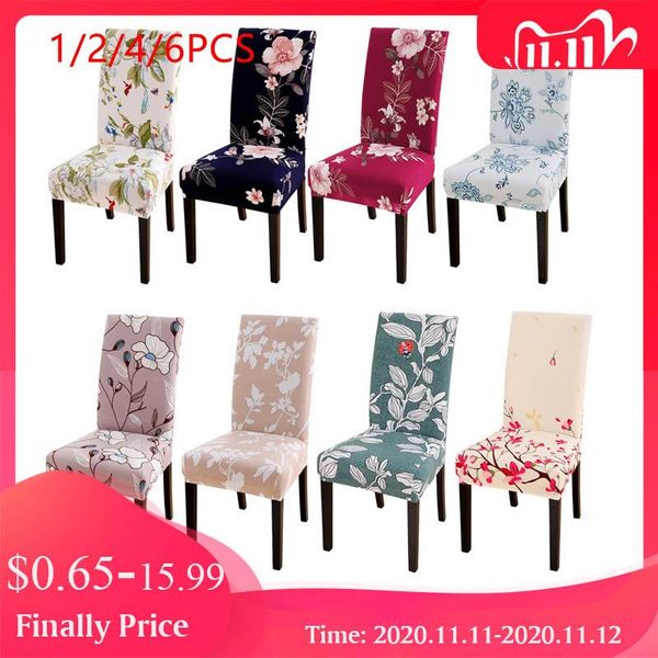 

1/2/4/6pcs modern removable chair cover anti-dirty seat printing kitchen slipcover for wedding restaurant housse de chaise covers