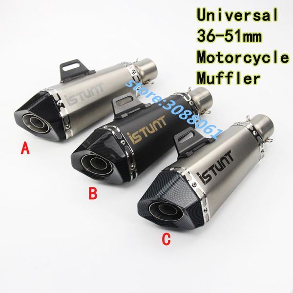 

motorcycle exhaust system laser marking universal 51mm escape modified scooter muffle fit for most z750 ninja300