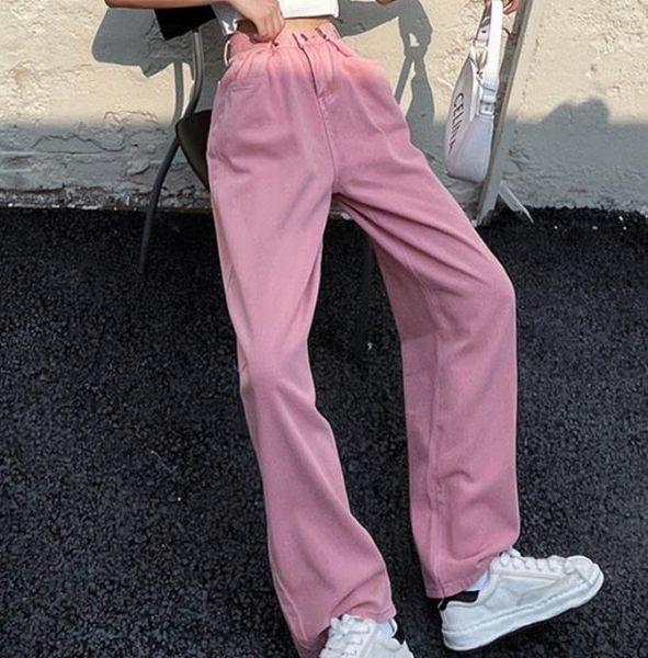 

women's jeans high waist wide leg summer nice thin, loose and slim design straight pants, Blue