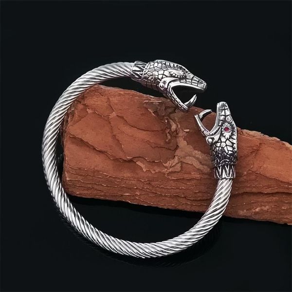 

bangle titanium steel snake head bracelet jewelry fashion accessories punk men's wristband cuff women's, Black