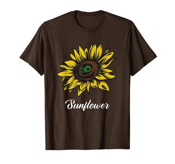 

sunflower print great summer gift for sunflower lovers t-shirt, White;black
