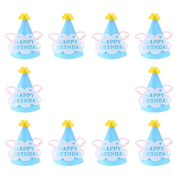 

party hats 10pcs lovely birthday cone cloth baby