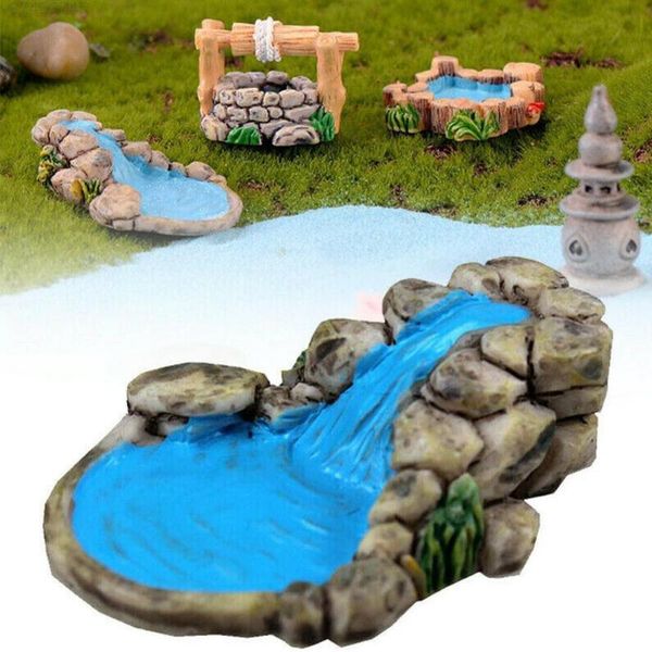 

miniature mini water pool fairy garden lawn ornament for mountain dollhouse home decor craft-1pc decorative objects & figurines