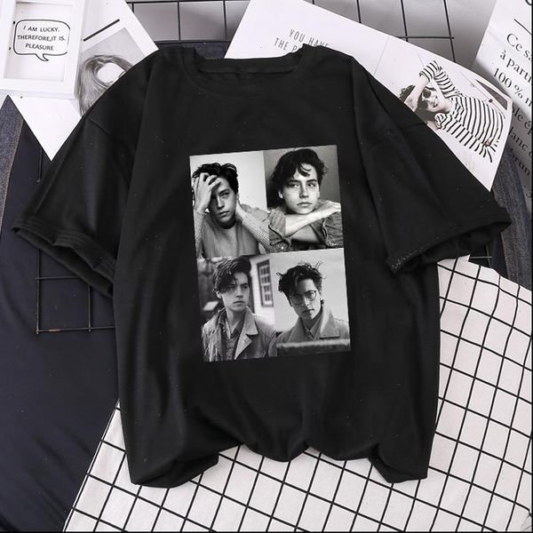 

riverdale letter women t shirts shirt harajuku print summer loose short sleeved punk vintage casual cartoon fashion tees, White