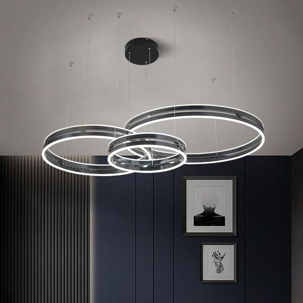 

pendant lamps ring-shaped up and down led lights home living room bedroom study dining chandelier commercial decorative lighting