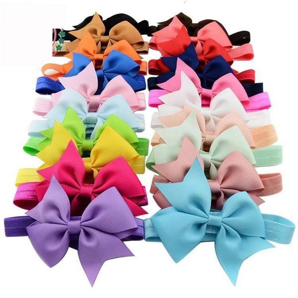 

hair accessories baby girl ribbons bow headbands christmas fashion elastic bands e568 nmfq, Slivery;white