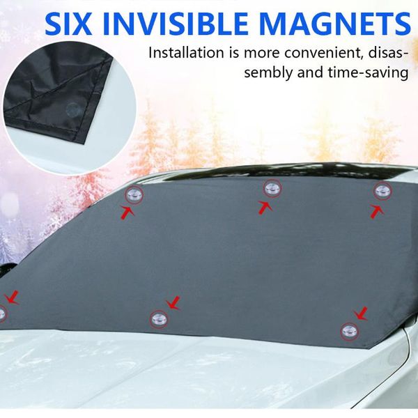 

car sunshade magnetic cover automobile windshield snow sun shade waterproof protector front windscreen