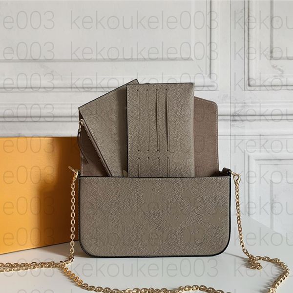 

3pcs set multi pochette bags designer women chain evening shoulder bag fashion messenger handbags purse 2021