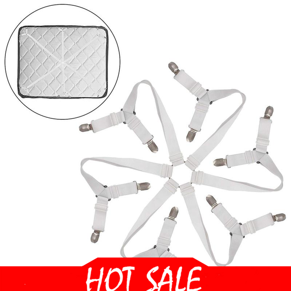 

clothing & wardrobe storage bed sheet clips grippers fasteners 3 way 6 sides suspenders elastic holders mattress straps - adjustable fitte