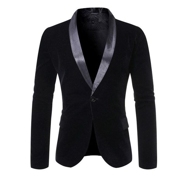 Abiti da uomo Blazer Tuxedo Abito autunno e inverno Slim Fit Uomo Casual Velluto Colore rosso Boy Wedding Groom Jacket Monopetto Stage