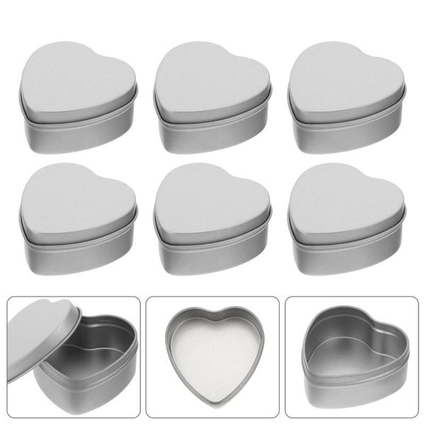

watering equipments 6pcs tinplate candle tins jars empty for making silver