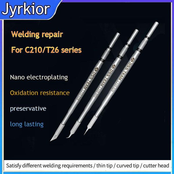 

professional hand tool sets oss soldering iron tips cartridges c210-018/c210-002/c210-020 compatible with jbc/sugon t26 station handle