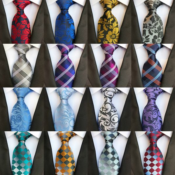 

295 styles 8cm men silk ties fashion mens neck ties handmade wedding tie business ties england paisley tie stripes plaids dots necktie, Blue;purple