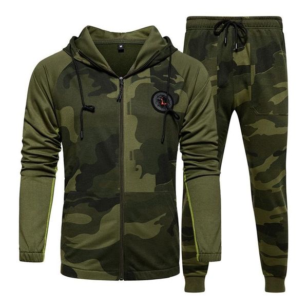 

men's tracksuits wear sports youth suit male spring camouflage, Gray