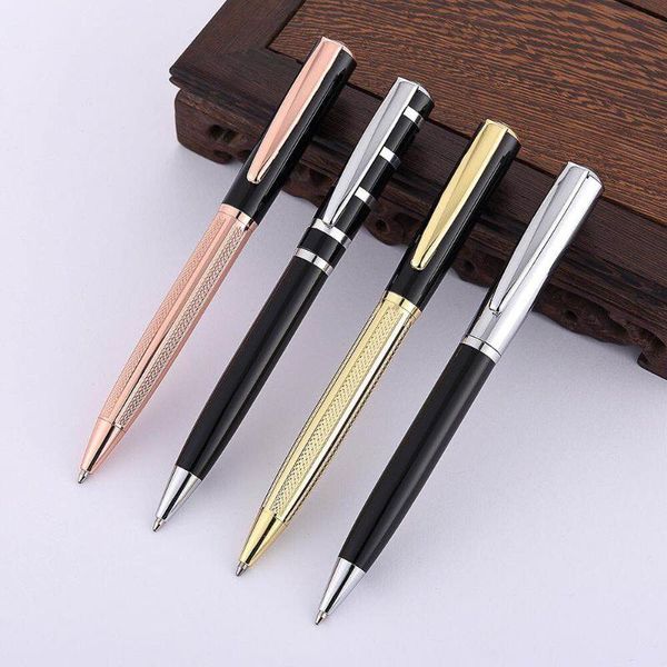 

ballpoint pens rotating metal pen0.7mm luxury ball signature for business writing office school supplies stationery gift, Blue;orange
