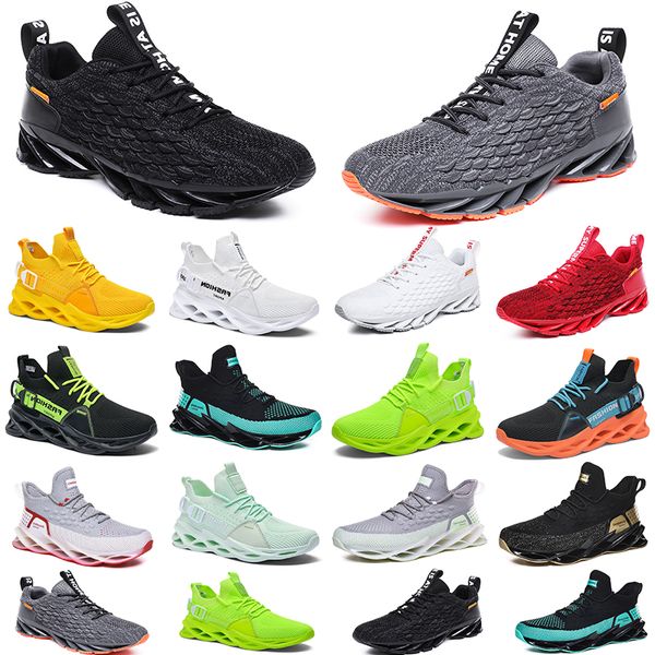 Männer Frauen Laufschuhe Herren Marineblau Triple Black Reinrot Hellgrün Dunkelgolden Multi Deep Orange Split Ventilation Trainer Outdoor-Sport-Sneaker