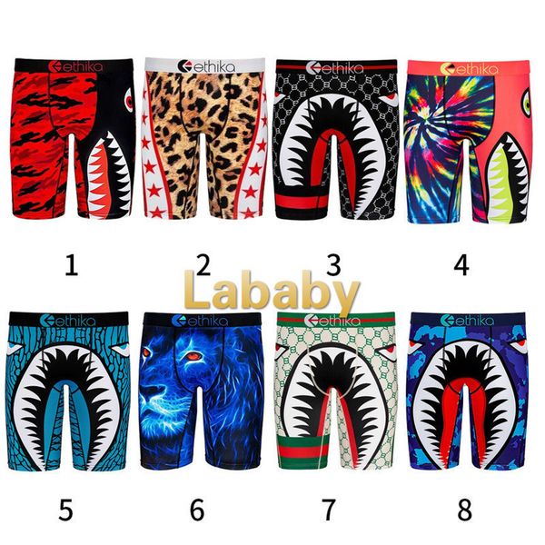

men ethika swimsuit designer new 2021 trend printed style fashionable elegant single shorts yoga pants underwear quick dry briefs boxers, Gray