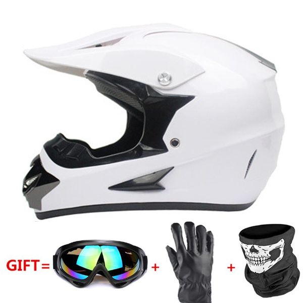 

motorcycle helmets white helmet casco moto off road atv dirt bike downhill dh capacete glasses motocross