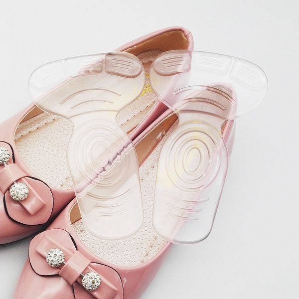 

1 pair silicone gel heel sticker soft t shape shoe inserts heel sticker wear proof anti slip with thicken cushion transparent, White;pink