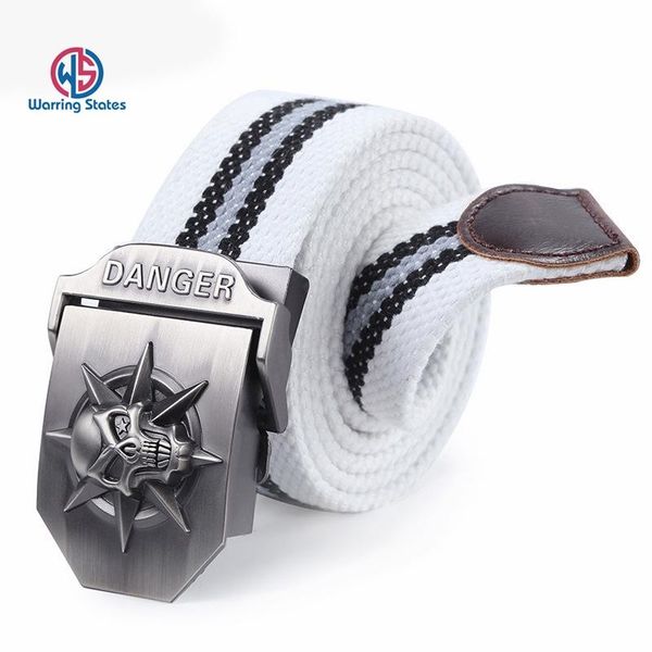 

belts [warring states] thick nylon canvas belt for men and women metal buckle luxury jeans tactical military, Black;brown