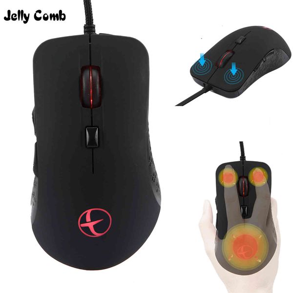 Jelly Goms Wired Tearer Watered Ноутбук по ноутбуке с подогревом Программируемая 6 кнопок Gaming 2400 DPI Регулируемая мышь Gamer