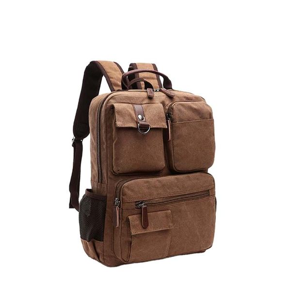 

canvas sports bag retro sturdy cosmetic outdoor travel backpack