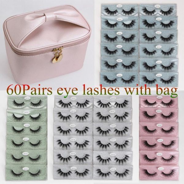 

12/24/36/48/60 pairs 3d mink eyelashes natural long winged dramatic eye lashes false extension1