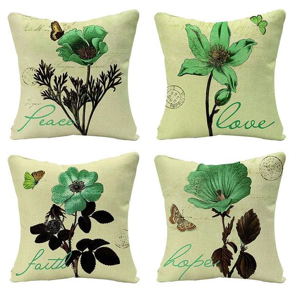 

cushion/decorative pillow autumn fall butterfly cushion nordic vintage flower chair cushions home house decor for sofas printed pillowcase 4