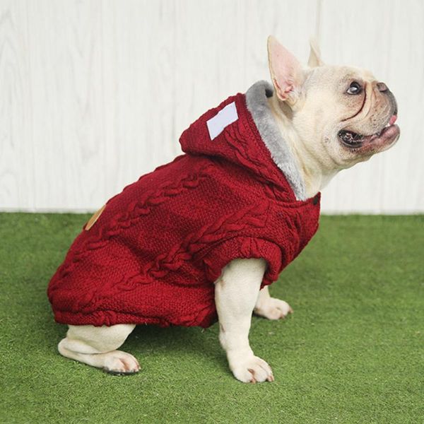

dog apparel winter warm cute coat clothes christmas soft knitting pet vest sweater cozy in cold weather