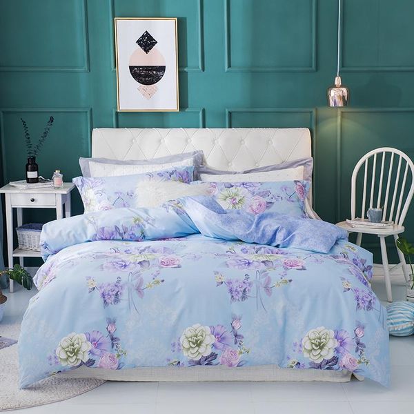 

bedding sets 2021 pure cotton printing set soft bedclothes luxury duvet/quilt cover bed linen sheet 4 pieces