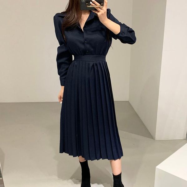 

pink a line dress women office lady solid tunic shirt female cotton dresses winter vestido casual, Black;gray