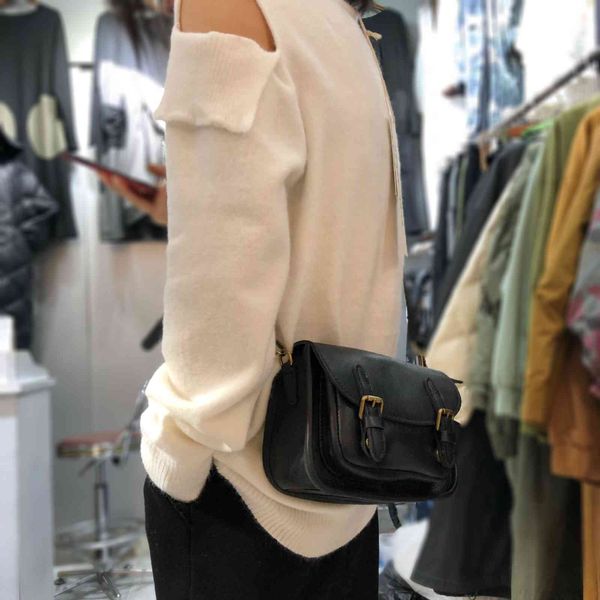 

genuine leather handmade leather single shoulder bag with leather head black friday ymoa