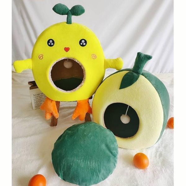 

cat beds & furniture couch for dogs bed short plush pet house small medium cats avocado shape sleeping soft nest kennel cushion