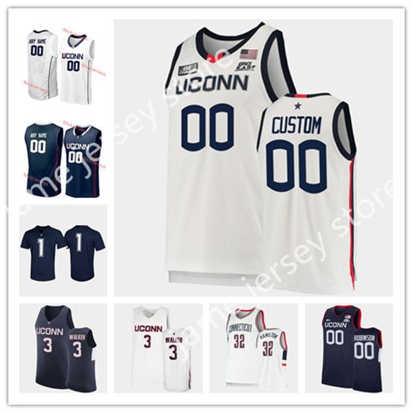 

custom uconn connecticut huskies college basketball jersey 14 corey floyd jr. 0 jalen gaffney 13 richie springs 12 tyler polley 4 tyrese mar, Black