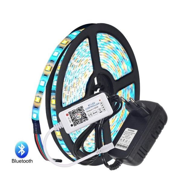 

strip smd rgb rgbw bluetooth controller 5m 300led flexible light with 3a power supply strips led