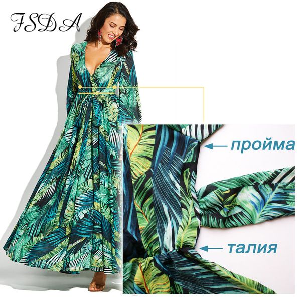 

v neck long sleeve printed floral dress chiffon beach a line boho green midi summer casual belt tunic dresses partyhigh quality, Black;gray
