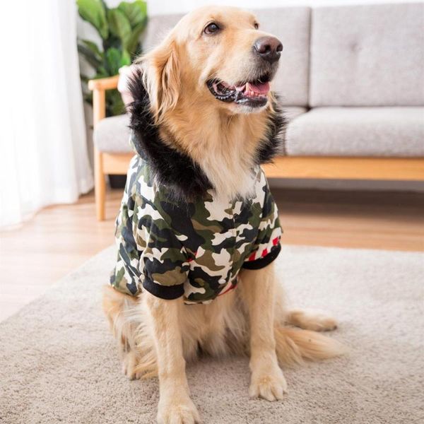 

dog apparel large clothes winter jacket big coat camouflage warm for dogs