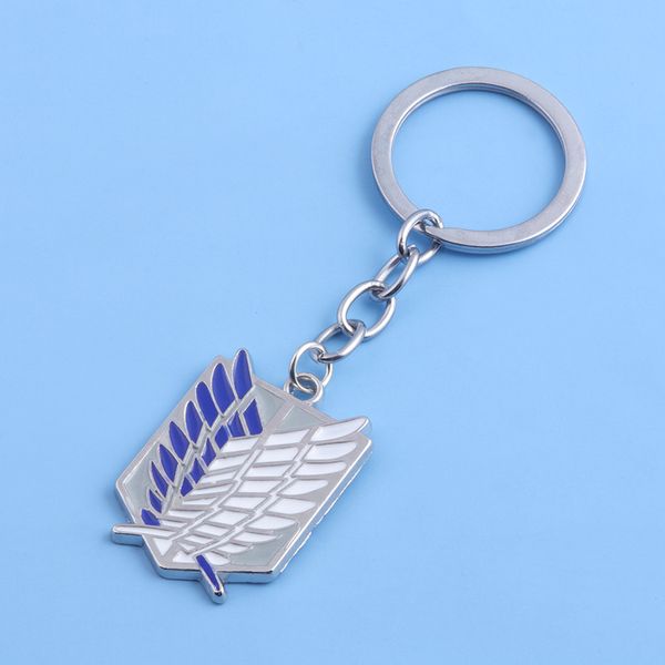 

10pcRJ Anime Attack On Titan Keychain Shingeki No Kyojin Cosplay Wings of Liberty Key Chain Rings For Motorcycle Car Keys Gifts