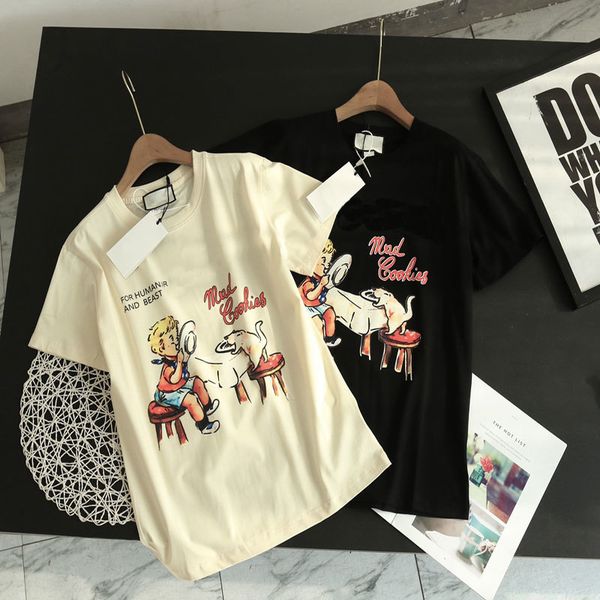 

new summer men women t shirts with letter printed casual s shirt op quality fashion ees streetwear clothing 2 colors, White;black